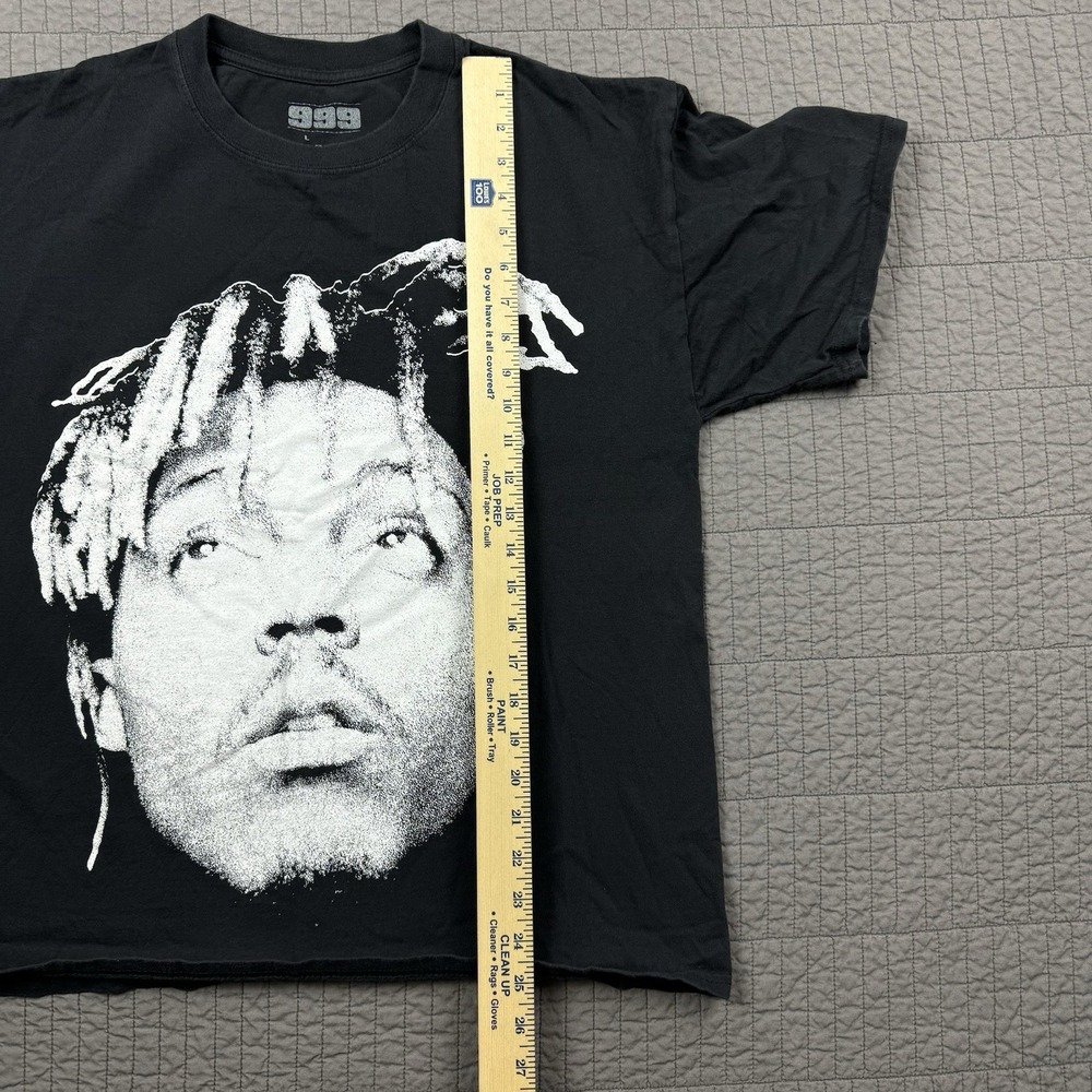 Juice Wrld T Shirt Men Large Black Rap Double Sided Graphic Shadows In My Room - Picture 8 of 9